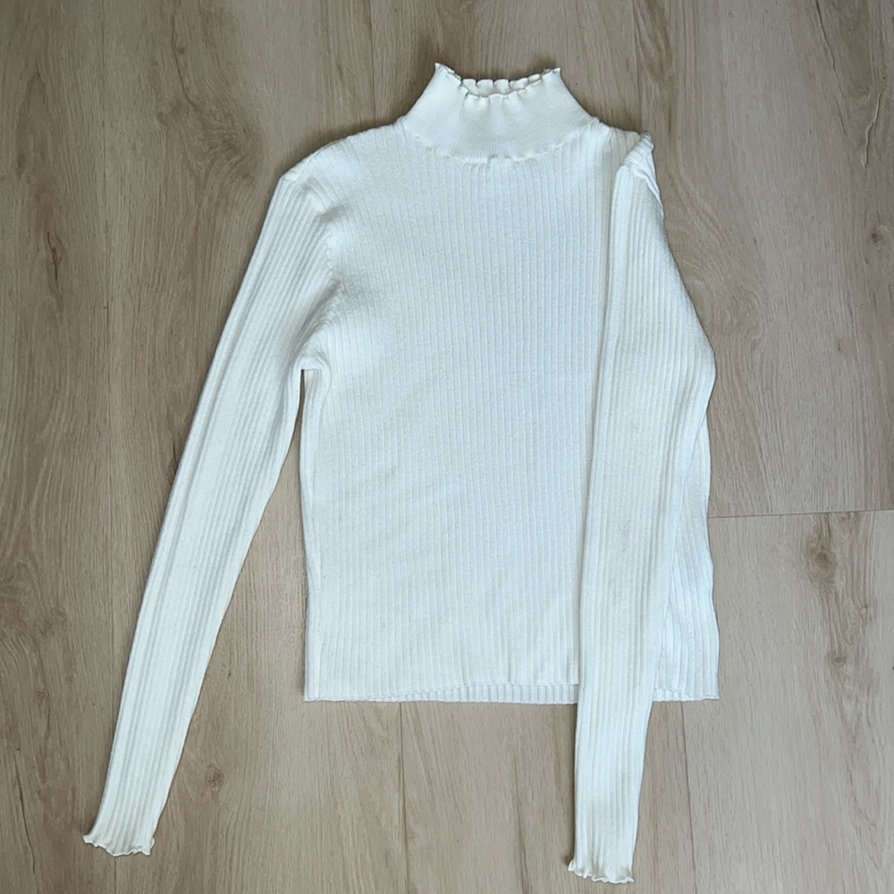 White sweater top